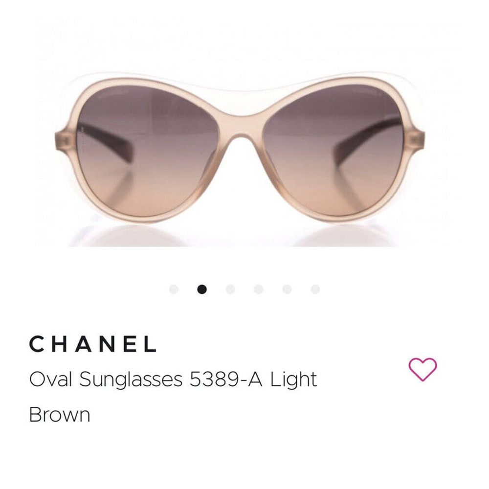 CHANEL Sunglasses Oversized Oval Style 5389 Light Brown Fall Sunnies